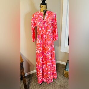 Vibrant Floral Long Sleeve Dress